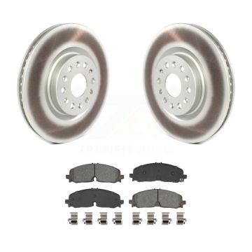 Front Coat Disc Brake Rotor Semi-Metallic Pad Kit For 2021 Cadillac XT5 Buick Enclave XT6 KGS-102639