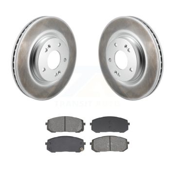 Front Coated Disc Brake Rotor And Semi-Metallic Pad Kit For Hyundai Elantra Sonata Kia K5 KGS-102641