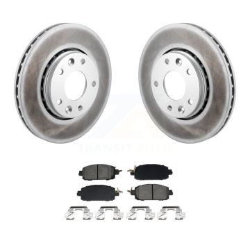 Front Coated Disc Brake Rotors And Semi-Metallic Pads Kit For Nissan Kicks Sentra KGS-102642