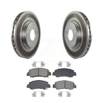 Front Coated Disc Brake Rotors And Semi-Metallic Pads Kit For Mitsubishi Eclipse Cross KGS-102648