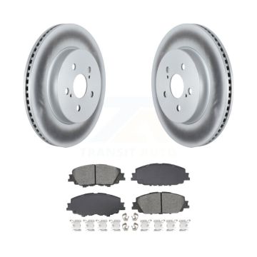 Front Coated Disc Brake Rotors And Semi-Metallic Pads Kit For Toyota Corolla Prius Prime KGS-102649