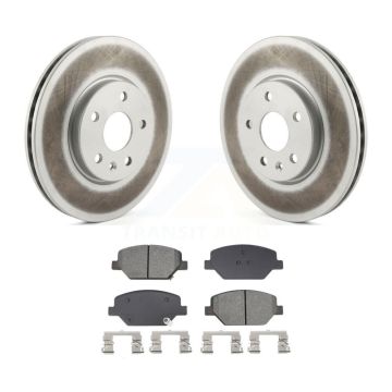 Front Coated Disc Brake Rotors Semi-Metallic Pad Kit For 2019 Buick Envision Cadillac XT4 KGS-102659