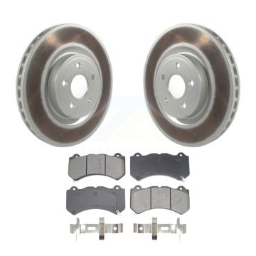 Front Coated Disc Brake Rotor Semi-Metallic Pad Kit For Jeep Grand Cherokee Dodge Durango KGS-102663