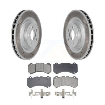 Front Coated Disc Brake Rotors And Semi-Metallic Pads Kit For Dodge Challenger Charger KGS-102666