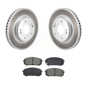 Front Coated Disc Brake Rotors And Semi-Metallic Pads Kit For Hyundai Elantra KGS-102671