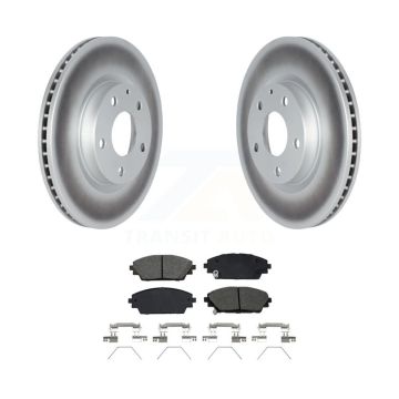 Front Coated Disc Brake Rotors And Semi-Metallic Pads Kit For 2020-2023 Mazda CX-30 KGS-102672