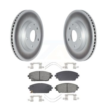 Front Coated Disc Brake Rotors And Semi-Metallic Pads Kit For Mazda 3 Sport AWD KGS-102675