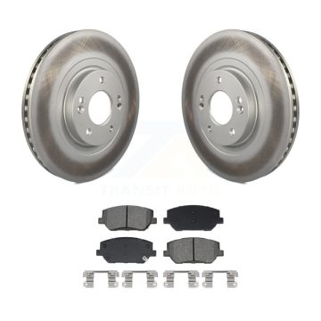 Front Coated Disc Brake Rotors And Semi-Metallic Pads Kit For 2019-2020 Hyundai Santa Fe KGS-102678