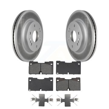 Front Coated Brake Rotor Semi-Metallic Pad Kit For GMC Chevrolet Silverado 1500 Sierra XL KGS-102679