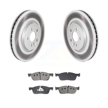 Front Coated Brake Rotor & Semi-Metallic Pad Kit For Jaguar F-Pace Land Rover Range Velar KGS-102685