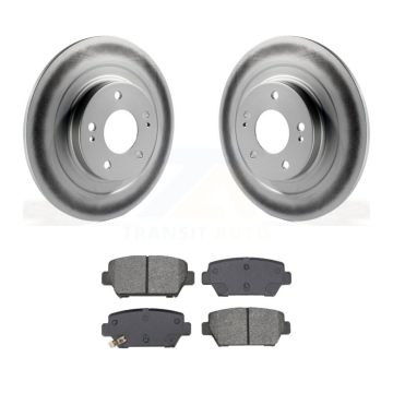 Rear Coated Disc Brake Rotors And Semi-Metallic Pads Kit For Mitsubishi Eclipse Cross KGS-102707