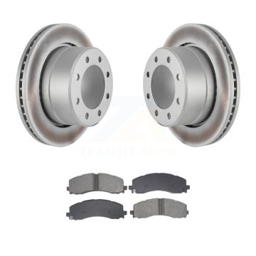 Rear Coated Disc Brake Rotors And Semi-Metallic Pads Kit For Ram 2500 3500 KGS-102718