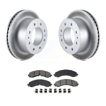 Rear Coated Brake Rotors Semi-Metallic Pad Kit For GMC Chevrolet Sierra 2500 HD Silverado KGS-102719