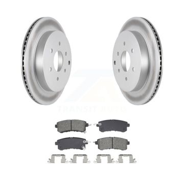 Rear Coated Disc Brake Rotor & Semi-Metallic Pad Kit For INFINITI QX80 Nissan Armada QX56 KGS-102730
