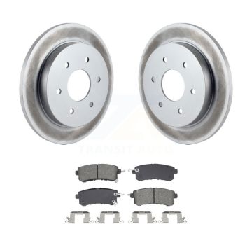 Rear Coat Brake Rotors Semi-Metallic Pad Kit For 2017-2019 Nissan Armada With Solid Rotor KGS-102731