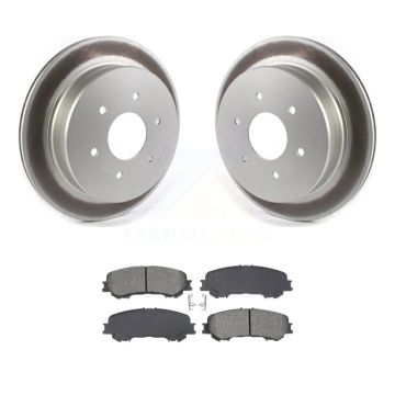 Rear Coated Disc Brake Rotors And Semi-Metallic Pads Kit For 2017-2023 Nissan TITAN KGS-102736