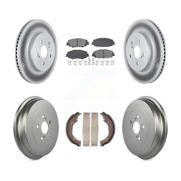 Front Rear Coat Disc Brake Rotors Semi-Metallic Pad Drum Kit For 2019 Toyota Corolla 2.0L KGS-102744