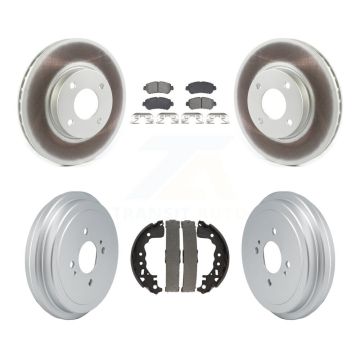 Front Rear Coated Disc Brake Rotors Semi-Metallic Pad And Drum Kit For Nissan Kicks Versa KGS-102746