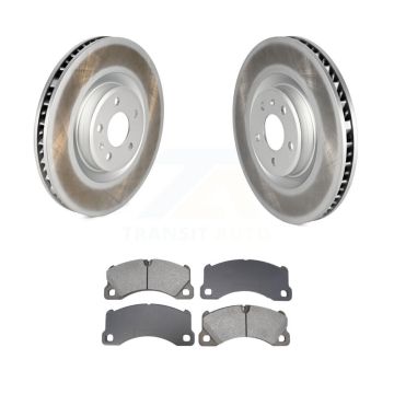 Front Coated Disc Brake Rotors And Semi-Metallic Pads Kit For 2015-2017 Porsche Macan S KGS-102751