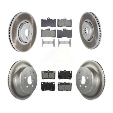 Front Rear Coat Disc Brake Rotor Semi-Metallic Pad Kit (6Pc) For Lexus IS350 GS350 GS450h KGS-102756