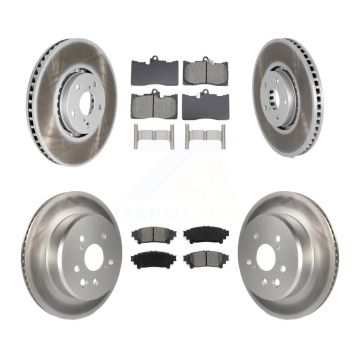 Front Rear Coat Disc Brake Rotor Semi-Metallic Pad Kit (6Pc) For Lexus IS350 IS300 IS200t KGS-102759