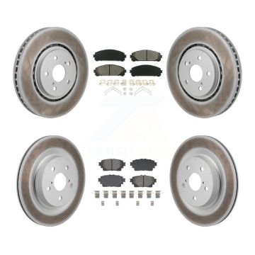 Front Rear Coat Brake Rotor Semi-Metallic Pad Kit For Toyota Sienna RAV4 Prime bZ4X Lexus KGS-102769