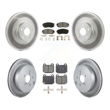 Front Rear Coat Brake Rotor Semi-Metallic Pad Kit For 17 Subaru BRZ Without Brembo Brakes KGS-102774