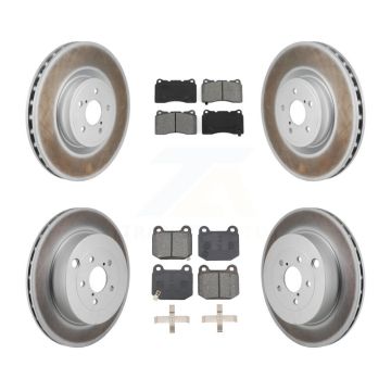 Front Rear Coated Disc Brake Rotors And Semi-Metallic Pads Kit For Subaru BRZ Toyota 86 KGS-102775