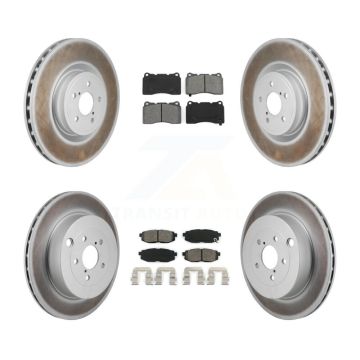 Front Rear Coat Brake Rotors Semi-Metallic Pad Kit For Subaru BRZ Base With Brembo Brakes KGS-102776