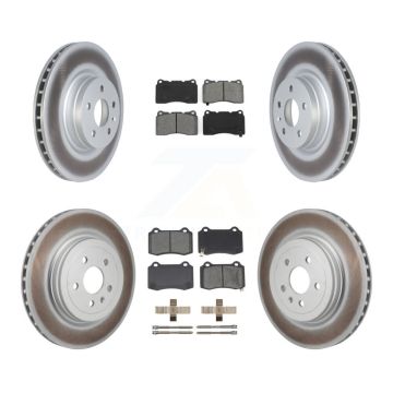Front Rear Coated Disc Brake Rotors And Semi-Metallic Pads Kit For Tesla S KGS-102780