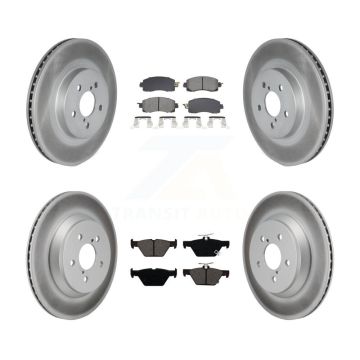 Front Rear Coated Disc Brake Rotors And Semi-Metallic Pads Kit For Subaru Crosstrek KGS-102795