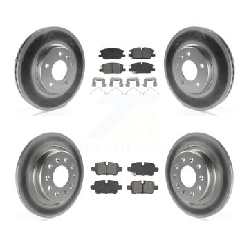 Front Rear Coat Disc Brake Rotors Semi-Metallic Pad Kit For Chevrolet GMC Terrain Equinox KGS-102803