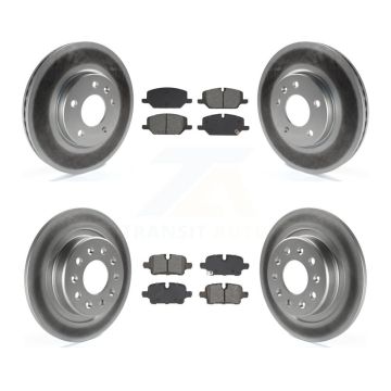Front Rear Coated Disc Brake Rotors And Semi-Metallic Pads Kit For GMC Terrain KGS-102805