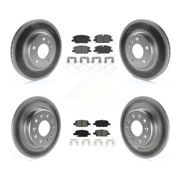 Front Rear Coated Disc Brake Rotors And Semi-Metallic Pads Kit For Chevrolet Malibu KGS-102806