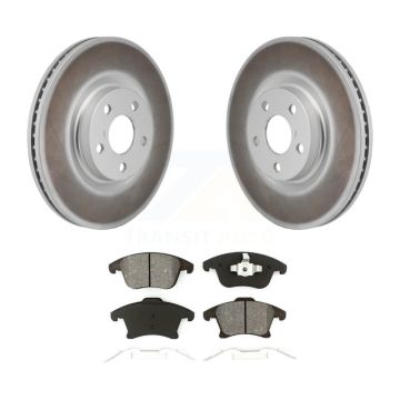 Front Coated Disc Brake Rotors And Semi-Metallic Pads Kit For 2017-2020 Lincoln MKZ 2.0L KGS-102807