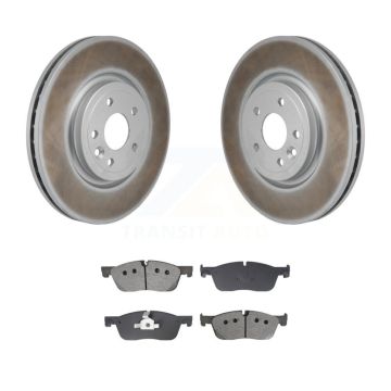 Front Coated Disc Brake Rotors And Semi-Metallic Pads Kit For Jaguar XE XF KGS-102808
