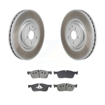 Front Coated Disc Brake Rotors And Semi-Metallic Pads Kit For 2018 Jaguar E-Pace Base KGS-102809
