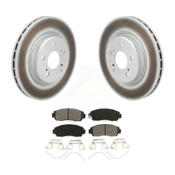 Front Coated Disc Brake Rotors And Semi-Metallic Pads Kit For 2021-2023 Acura TLX 2.0L KGS-102812