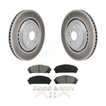 Front Coated Disc Brake Rotors And Semi-Metallic Pads Kit For 2020-2022 Toyota Highlander KGS-102813