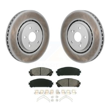 Front Coated Brake Rotor & Semi-Metallic Pad Kit For Toyota Sienna RAV4 Prime bZ4X Subaru KGS-102814