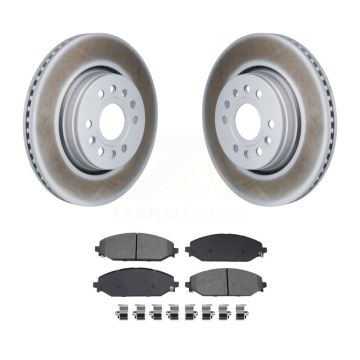 Front Coated Disc Brake Rotors & Semi-Metallic Pad Kit For Ram 1500 Jeep Wagoneer Grand L KGS-102818