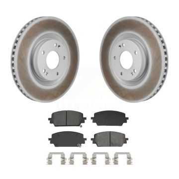 Front Coated Disc Brake Rotor Semi-Metallic Pad Kit For Hyundai Santa Fe Kia Sorento Cruz KGS-102827