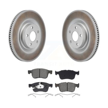 Front Coated Disc Brake Rotors And Semi-Metallic Pads Kit For 2022-2023 Ford Maverick KGS-102831