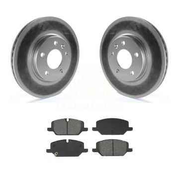 Front Coated Disc Brake Rotors And Semi-Metallic Pads Kit For GMC Terrain KGS-102836