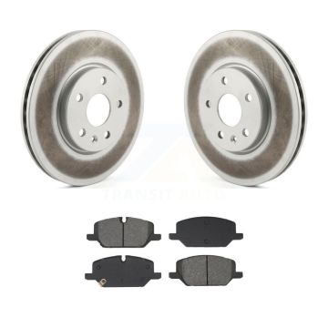 Front Coated Disc Brake Rotors And Semi-Metallic Pads Kit For Buick Envision Cadillac XT4 KGS-102837
