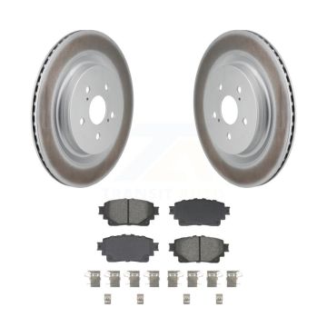 Rear Coat Disc Brake Rotor Semi-Metallic Pad Kit For Toyota Highlander Lexus RX350 RX350h KGS-102839