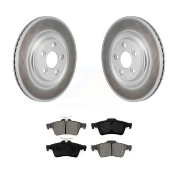 Rear Coat Brake Rotors Semi-Metallic Pad Kit For 2016 Jaguar XJ With Manual Parking KGS-102844