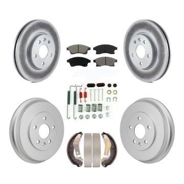 Front Rear Coated Disc Brake Rotor Semi-Metallic Pad & Drum Kit (7Pc) For Chevrolet Sonic KGS-102877