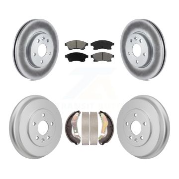Front Rear Coated Disc Brake Rotors Semi-Metallic Pads And Drum Kit For Chevrolet Sonic KGS-102885