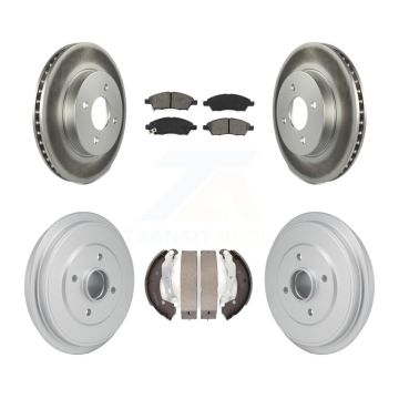 Front Rear Coated Disc Brake Rotor Semi-Metallic Pad Drum Kit For Nissan Micra Versa Note KGS-102890